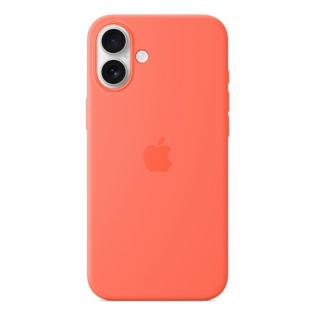 Apple - Back cover for mobile phone - MagSafe compatibility - silicone - tangerine - for iPhone 16 Plus - 0
