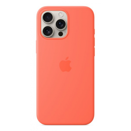 Apple - Back cover for mobile phone - MagSafe compatibility - silicone - tangerine - for iPhone 16 Pro Max - 2