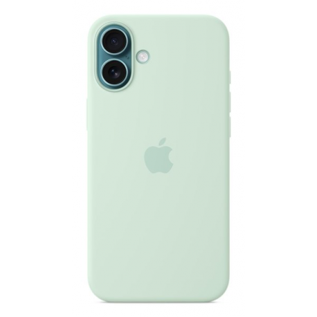Apple - Back cover for mobile phone - MagSafe compatibility - silicone - aquamarine - for iPhone 16 Plus - 0