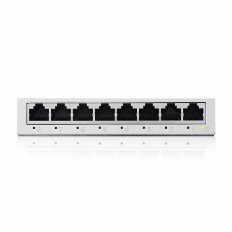 Zyxel GS-100 series GS-108B - Version 5 - switch - unmanaged - 8 x 10/100/1000 - desktop, wall-mountable - 2