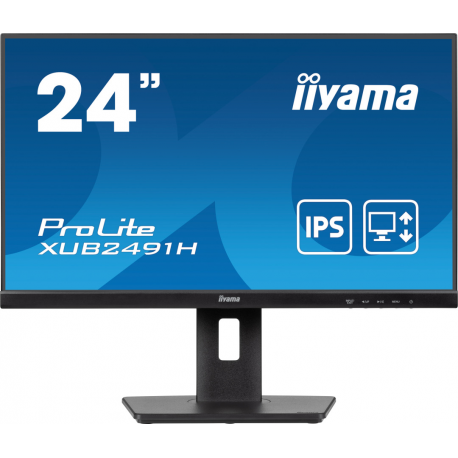 iiyama ProLite XUB2491H-B1 - LED monitor - 24" (23.8" viewable) - 1920 x 1080 Full HD (1080p) @ 100 Hz - IPS - 300 cd/m² - 1300:1 - 0.5 ms - HDMI, DisplayPort - matte, black - 0