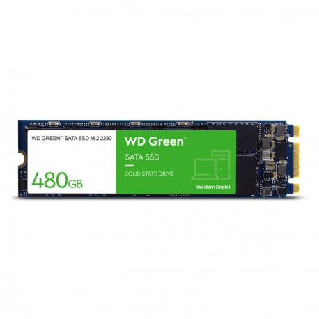 WD Green WDS480G3G0B-00BJF0 - SSD - 480 GB - internal - M.2 2280 - SATA 6Gb / s - 0