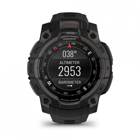 Garmin Instinct 3 AMOLED - 45 mm - fiber-reinforced polymer - Yes smart watch with band - silicone - display 1.2" - 4 GB - Bluetooth, ANT+ - 53 g - black - 11