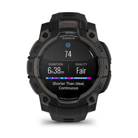 Garmin Instinct 3 AMOLED - 45 mm - fiber-reinforced polymer - Yes smart watch with band - silicone - display 1.2" - 4 GB - Bluetooth, ANT+ - 53 g - black - 13
