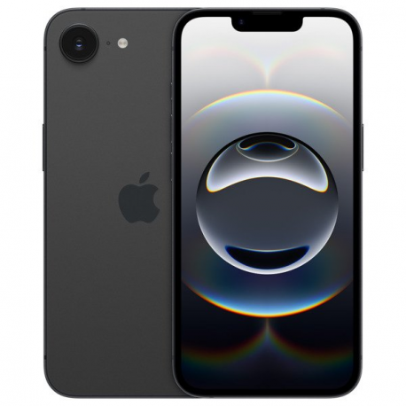 Apple iPhone 16e - 5G smartphone - dual-SIM  /  Internal Memory 128 GB - OLED display - 6.1" - 2532 x 1170 pixels - rear camera 48 MP - front camera 12 MP - black - 0