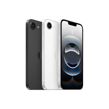 Apple iPhone 16e - 5G smartphone - dual-SIM  /  Internal Memory 128 GB - OLED display - 6.1" - 2532 x 1170 pixels - rear camera 48 MP - front camera 12 MP - black - 4