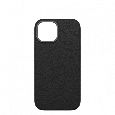 OtterBox Symmetry Series - Back cover for mobile phone - cactus leather - black - for Apple iPhone 15 - 0