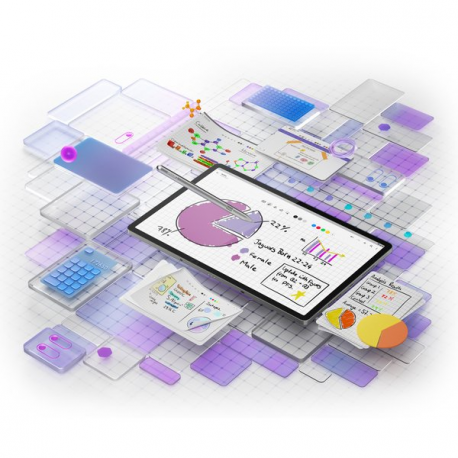 Lenovo Idea Tab Pro ZAE4 - Tablet - Android 14 or later - 256 GB UFS card - 12.7" LTPS (2944 x 1840) - microSD slot - luna grey - 4