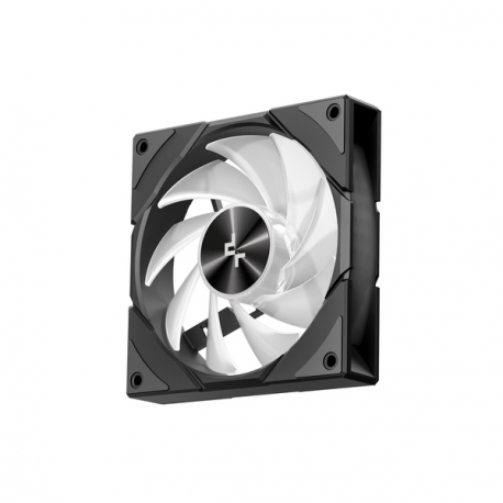 DeepCool CG580 4F - Tower - ATX - windowed side panel (tempered glass) - no power supply (ATX  /  PS / 2) - black - USB / Audio - 7
