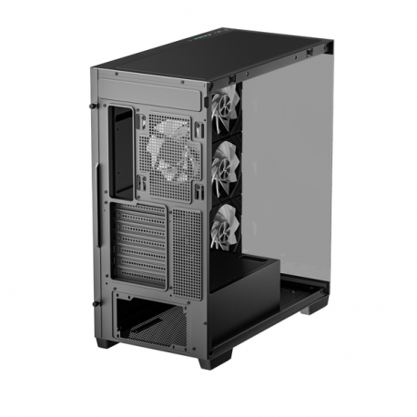 DeepCool CG580 4F - Tower - ATX - windowed side panel (tempered glass) - no power supply (ATX  /  PS / 2) - black - USB / Audio - 10