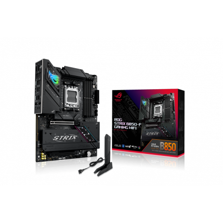 ASUS ROG STRIX B850-F GAMING WIFI - Motherboard - ATX - Socket AM5 - AMD B850 Chipset - USB-C 3.2 Gen 2x2, USB-C 3.2 Gen2, USB 3.2 Gen 2, USB 3.2 Gen 1 - 2.5 Gigabit LAN, Wi-Fi 7, Bluetooth - onboard graphics (CPU required) - HD Audio (8-channel) - 25