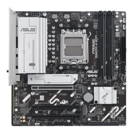 ASUS PRIME B840M-A WIFI - Motherboard - micro ATX - Socket AM5 - AMD B840 Chipset - USB-C 3.2 Gen 1, USB 3.2 Gen 1 - 2.5 Gigabit LAN, Bluetooth, Wi-Fi 6E - onboard graphics (CPU required) - HD Audio (8-channel) - 0