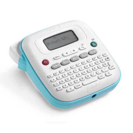 Brother P-Touch PT-N20 - Labelmaker - B/W - direct thermal - 12 mm width - 180 dpi - up to 12 mm/sec - cutter - vertical print, mirror print, print preview, 2 line printing - white, blue - 6