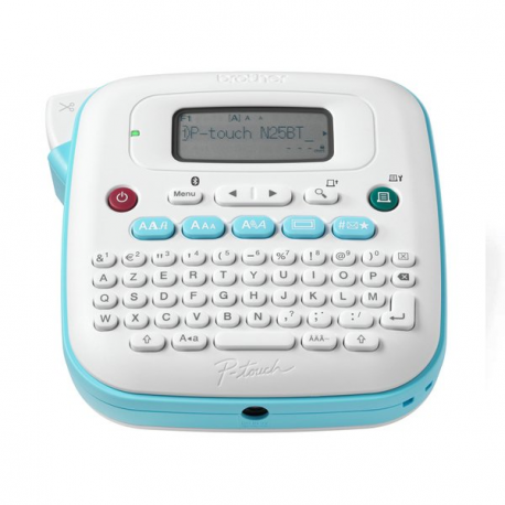 Brother P-Touch PT-N25BT - Labelmaker - B / W - direct thermal - 12 mm width - 180 dpi - up to 12 mm / sec - Bluetooth LE - cutter - vertical print, mirror print, print preview, 2 line printing - white, blue - 0