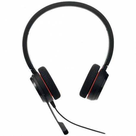 Jabra Evolve 20 MS stereo - Headset - on-ear - wired - USB-C, USB-A - noise isolating - Certified for Microsoft Teams - 1