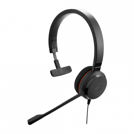 Jabra Evolve 20SE UC mono - Headset - on-ear - wired - USB-C, USB-A - noise isolating - Alcatel-Lucent Certified, Avaya Certified, Certified for Microsoft Teams, Cisco Certified, Unify Certified - 1