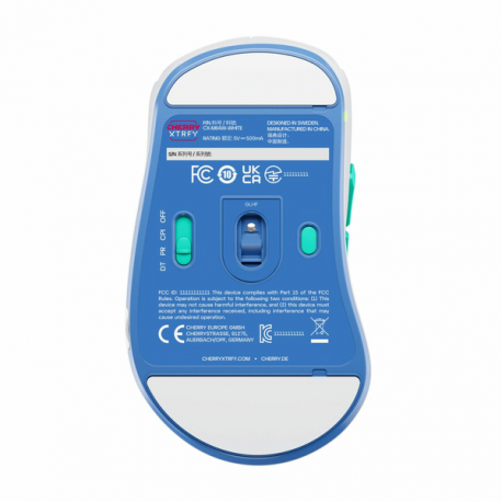 CHERRY Xtrfy M64 - Mouse - ergonomic - optical - 5 buttons - wireless - 2.4 GHz - USB wireless receiver - black - 7