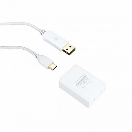 CHERRY Xtrfy M68 Pro - Mouse - 5 buttons - wireless - 2.4 GHz - USB wireless receiver - white - 1