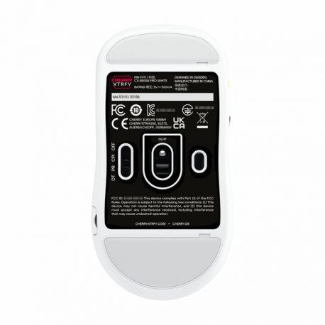 CHERRY Xtrfy M68 Pro - Mouse - 5 buttons - wireless - 2.4 GHz - USB wireless receiver - white - 2
