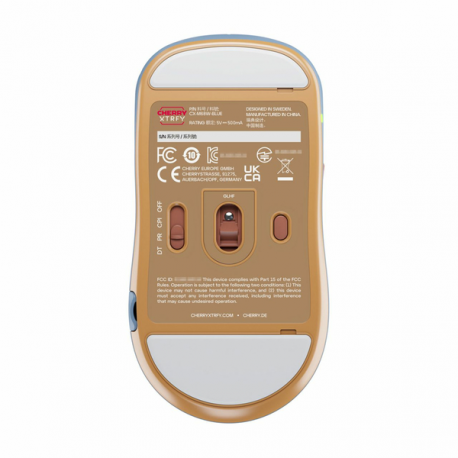 CHERRY Xtrfy M68 - Mouse - optical - 5 buttons - wireless - 2.4 GHz - USB wireless receiver - blue - 3