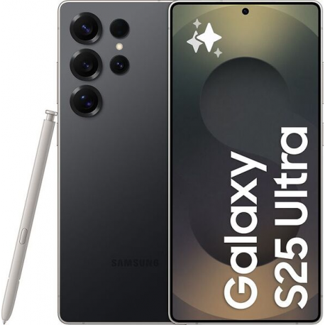 Samsung Galaxy S25 Ultra - 5G smartphone - dual-SIM - RAM 12 GB / Internal Memory 1 TB - OLED display - 6.9" - 3120 x 1440 pixels (120 Hz) - 4x rear cameras 200 MP, 50 MP, 50 MP, 10 MP - front camera 12 MP - titanium black - 0