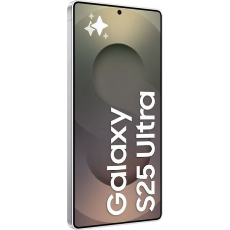Samsung Galaxy S25 Ultra - 5G smartphone - dual-SIM - RAM 12 GB / Internal Memory 256 GB - OLED display - 6.9" - 3120 x 1440 pixels (120 Hz) - 4x rear cameras 200 MP, 50 MP, 50 MP, 10 MP - front camera 12 MP - titanium whitesilver - 1