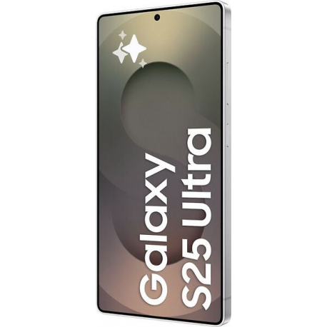 Samsung Galaxy S25 Ultra - 5G smartphone - dual-SIM - RAM 12 GB / Internal Memory 256 GB - OLED display - 6.9" - 3120 x 1440 pixels (120 Hz) - 4x rear cameras 200 MP, 50 MP, 50 MP, 10 MP - front camera 12 MP - titanium whitesilver - 3