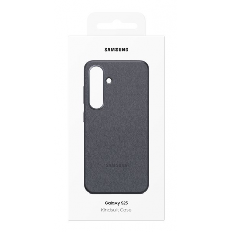 Samsung EF-VS931 - Back cover for mobile phone - faux leather - black - for Galaxy S25 - 2