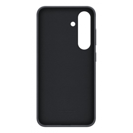 Samsung EF-VS931 - Back cover for mobile phone - faux leather - black - for Galaxy S25 - 4
