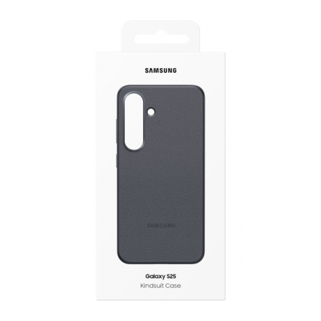 Samsung EF-VS931 - Back cover for mobile phone - faux leather - black - for Galaxy S25 - 7