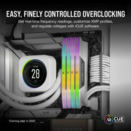 CORSAIR VENGEANCE RGB 32GB 2x16GB DDR5 6000MT/s CL30-36-36-76 1.40V Intel XMP & AMD EXPO White - 4