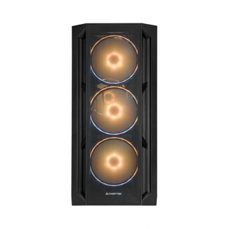 Chieftec APEX LUMO - Tower - extended ATX - windowed side panel (tempered glass) - no power supply (ATX) - black - USB / Audio - 8