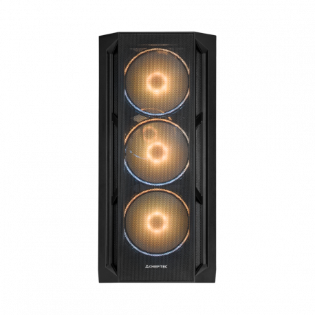 Chieftec APEX LUMO - Tower - extended ATX - windowed side panel (tempered glass) - no power supply (ATX) - black - USB / Audio - 16