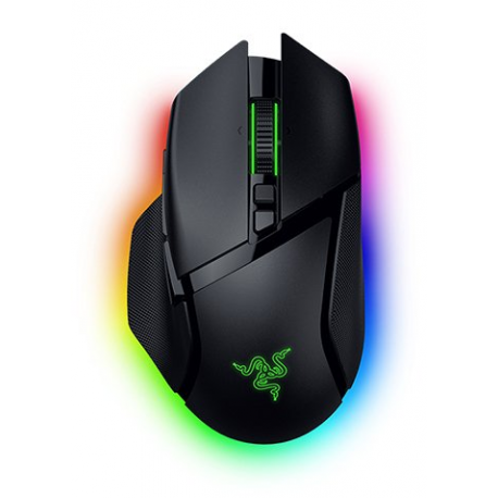 Razer Basilisk V3 pro 35K - Mouse - ergonomic - right-handed - optical - 11 buttons - wireless, wired - Bluetooth, USB-C, 2.4 GHz - USB wireless receiver - black - 0