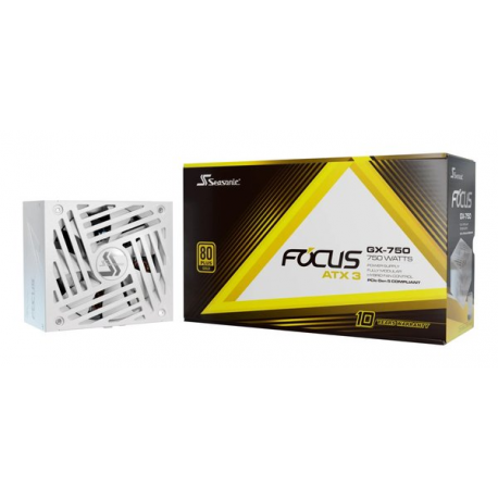 Seasonic FOCUS GX White ATX 3 (2024) 1000 - Power supply (internal) - ATX12V 3.1 / EPS12V - 80 PLUS Gold - AC 100-240 V - 1000 Watt - white - 0