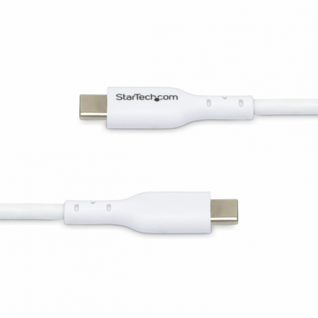 StarTech.com 3.3ft (1m) USB-C Charging Cable, Charge & Sync, 60W (3A) PD, USB 2.0 Laptop Charger Cable - White USB C Charging Cord - USB cable - 24 pin USB-C (M) to 24 pin USB-C (M) - USB 2.0 - 3 A - 1 m - USB Power Delivery (60W), Power Delivery 2.0 support, passive, halogen-free - white - 2