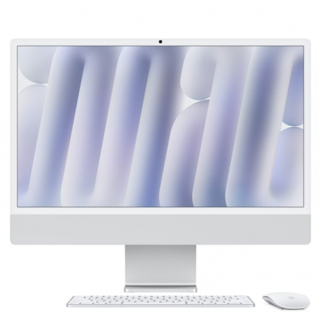 Apple iMac with 4.5K Retina display - All-in-one M4 up to - RAM 16 GB - SSD 512 GB - Apple M4 10-core - Gigabit Ethernet, IEEE 802.11ax (Wi-Fi 6E), Bluetooth 5.3 - macOS Sequoia 15.0 - monitor: LED 24" 4480 x 2520 (4.5K) - keyboard: Swedish / Finnish - silver - 0