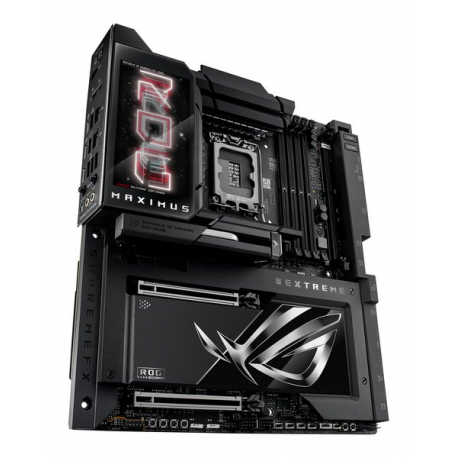 ASUS ROG MAXIMUS Z890 EXTREME - Motherboard - ATX - LGA1851 Socket - Z890 Chipset - USB4, USB 3.2 Gen 1, USB-C 3.2 Gen2, USB 3.2 Gen 2 - Wi-Fi 7, Bluetooth, 10 Gigabit LAN - onboard graphics (CPU required) - HD Audio (8-channel) - 24