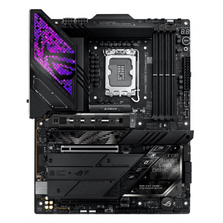 ASUS ROG STRIX Z890-E GAMING WIFI - Motherboard - ATX - LGA1851 Socket - Z890 Chipset - USB-C 3.2 Gen 2x2, USB 3.2 Gen 1, USB 3.2 Gen 2, USB-C 3.2 Gen2, USB4 - 5 Gigabit Ethernet, Wi-Fi 7, Bluetooth - onboard graphics (CPU required) - HD Audio (8-channel) - 0