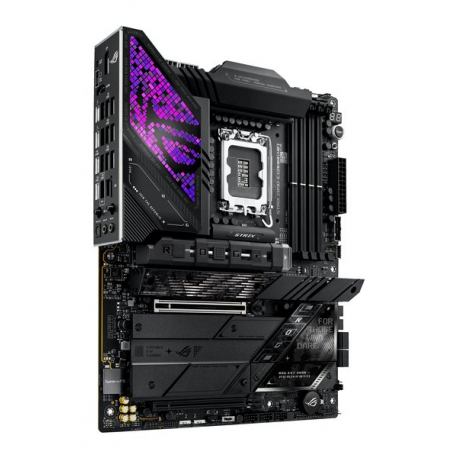 ASUS ROG STRIX Z890-E GAMING WIFI - Motherboard - ATX - LGA1851 Socket - Z890 Chipset - USB-C 3.2 Gen 2x2, USB 3.2 Gen 1, USB 3.2 Gen 2, USB-C 3.2 Gen2, USB4 - 5 Gigabit Ethernet, Wi-Fi 7, Bluetooth - onboard graphics (CPU required) - HD Audio (8-channel) - 8
