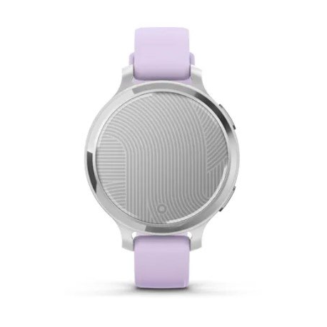 Garmin Lily 2 Active - Silver anodized aluminum - smart watch with band - silicone - purple - wrist size: 110-175 mm - monochrome - Bluetooth, ANT+ - 29 g - 3