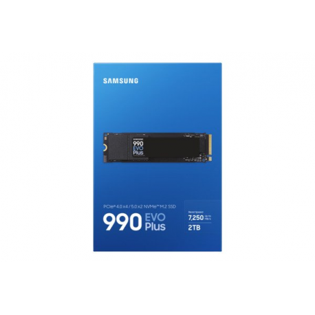 Samsung 990 EVO Plus MZ-V9S2T0 - SSD - encrypted - 2 TB - internal - M.2 2280 - PCIe 5.0 x2 (NVMe) - 256-bit AES - TCG Opal Encryption 2.0 - 4