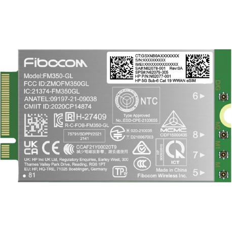 HP - Wireless cellular modem - 5G - for Elite x360; EliteBook 83X G11, 84X G11, 86X G11; ZBook Firefly 14 G11; ZBook Fury 16 G11 - 0