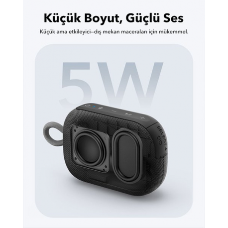 Soundcore Select 4 Go - Speaker - for portable use - wireless - Bluetooth - App-controlled - 5 Watt - black - 11