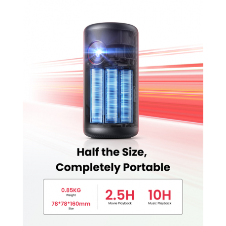 Nebula Capsule 3 - DLP projector - LED - portable (battery-powered) - 200 ANSI lumens - Full HD (1920 x 1080) - 16:9 - 1080p - 802.11a / b / g / n / ac wireless  /  Bluetooth 5.1 - black - 2