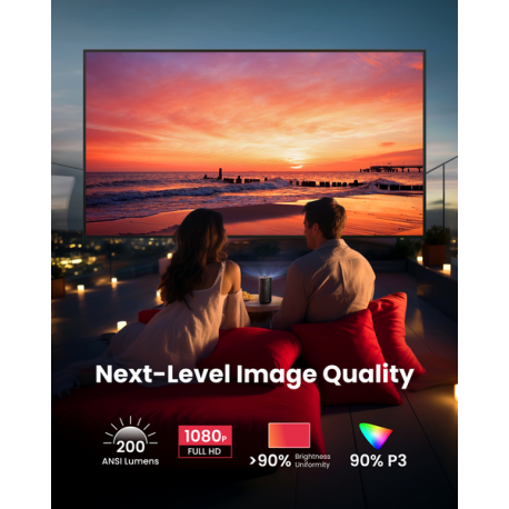 Nebula Capsule 3 - DLP projector - LED - portable (battery-powered) - 200 ANSI lumens - Full HD (1920 x 1080) - 16:9 - 1080p - 802.11a / b / g / n / ac wireless  /  Bluetooth 5.1 - black - 5