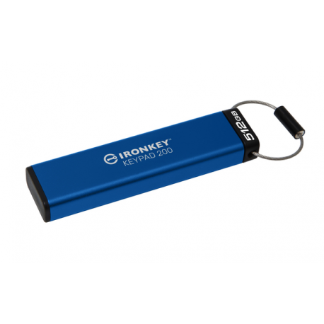 Kingston IronKey Keypad 200 - USB flash drive - encrypted - 512 GB - USB 3.2 Gen 1 - 9