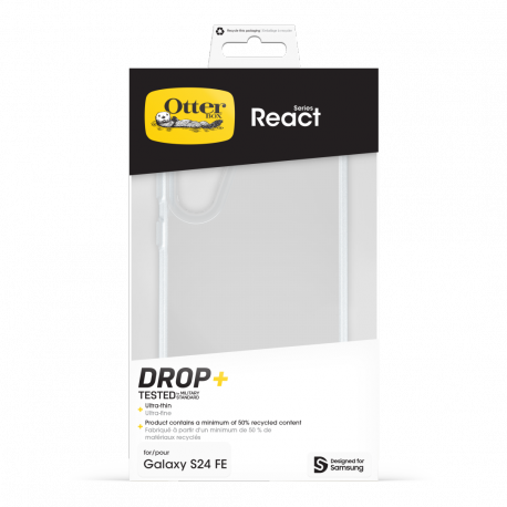 OtterBox React Series - Back cover for mobile phone - clear - for Samsung Galaxy S24 FE - 1