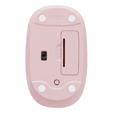 Logitech M196 - Mouse - right and left-handed - optical - 3 buttons - wireless - Bluetooth - rose - 3