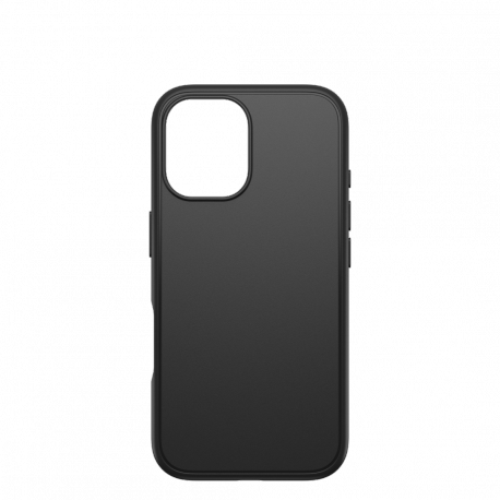OtterBox Symmetry Series - Back cover for mobile phone - MagSafe compatibility - polycarbonate layer, thermoplastic elastomer (TPE) - black - for Apple iPhone 16 - 0